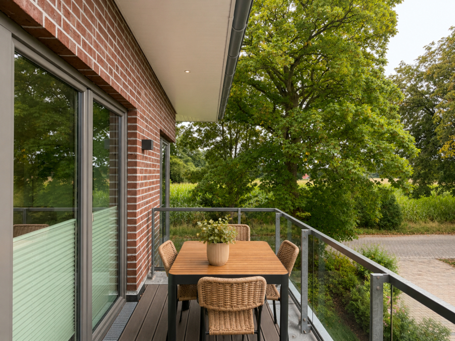 Hochwertig ausgestattete Traumferienwohnung im Nordsee Park Dangast - Balkon (47180)