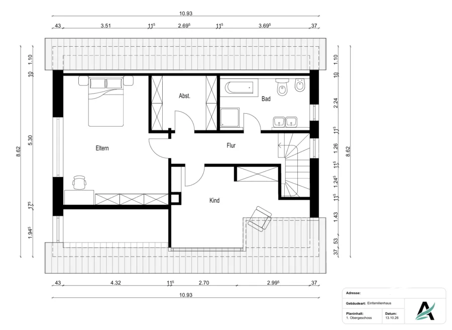 Ankommen, Einziehen, Wohlfühlen- attraktives Einfamilienhaus in ruhiger Wohnlage von Bockhorn - OG ohne Adresse (51293)