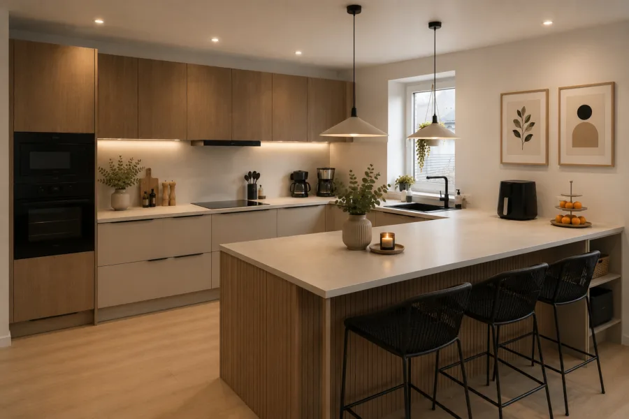 Zwischen Weite & Wasser-hochwertige Ferienwohnung in begehrter Lage! Haus 45 WG 1 - Küche - virtuell erstellt (49905)