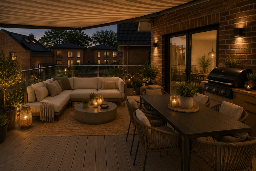 Zwischen Weite & Wasser-hochwertige Ferienwohnung in begehrter Lage! Haus 45 WG 1 - Dachterrasse - virtuell erstellt (48608)