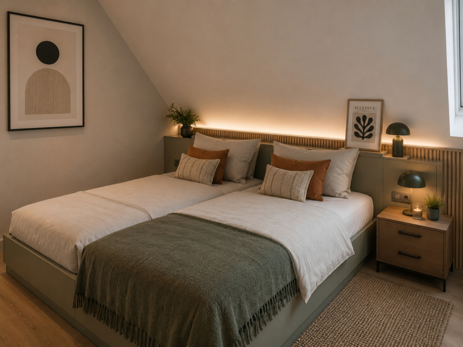 Zwischen Weite & Wasser-hochwertige Ferienwohnung in begehrter Lage! Haus 45 WG 1 - Schlafzimmer 2 - virtuell erstellt (48610)