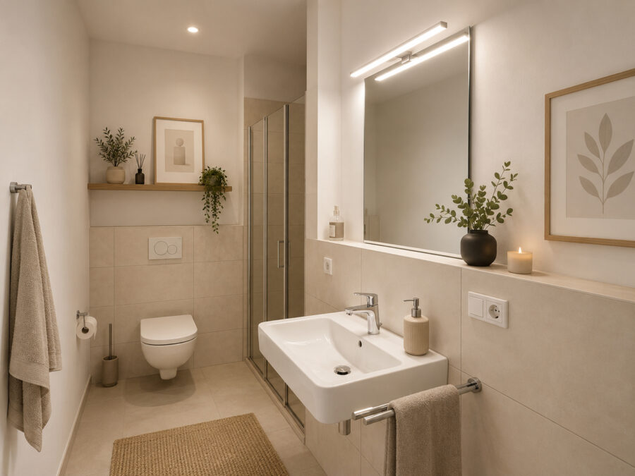 Nachhaltig investieren: Neubau-Objekt in Neuenburg- mieten oder kaufen - WE 16 Badezimmer - virtuell eingerichtet (43635)