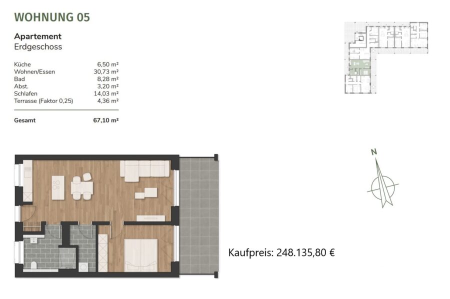 Nachhaltig investieren: Neubau-Objekt in Neuenburg- mieten oder kaufen - WE 5 (43645)