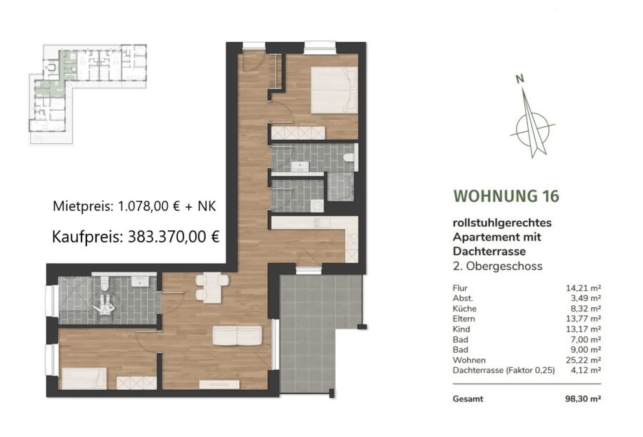 Nachhaltig investieren: Neubau-Objekt in Neuenburg- mieten oder kaufen - WE 16 (43652)