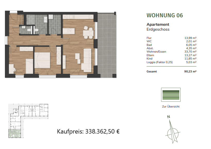 Nachhaltig investieren: Neubau-Objekt in Neuenburg- mieten oder kaufen - WE 6 (46684)