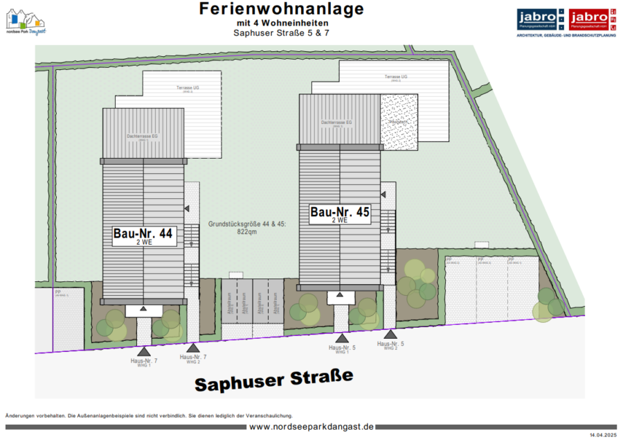 Wohnen mit Stil - Zwei Neubauhäuser mit vier Wohneinheiten - Lageplan (32711)