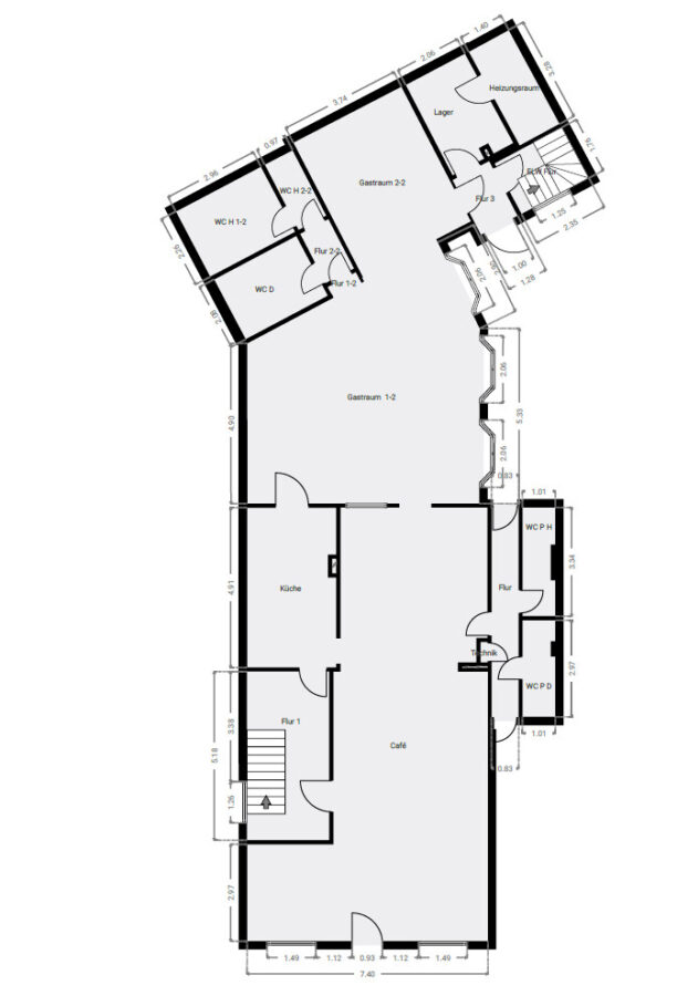 Ein Stück Tradition in Varel am Schlossplatz! Historisches Stadthaus zu verkaufen - Erdgeschoss Schlosscafé (38851)