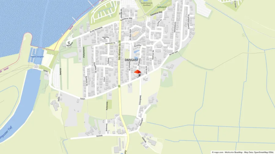 Hochwertig ausgestattete Traumferienwohnung im Nordsee Park Dangast - Geolyzer Kartenausschnitt (51386)