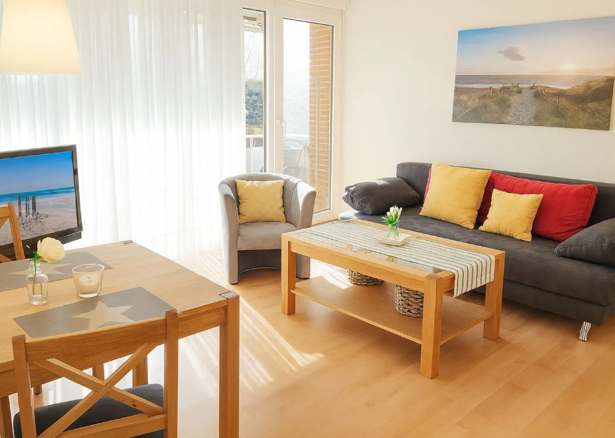 Traumhafte Auszeit an der Küste: Ferienwohnung in begehrter Strandnähe von Horumersiel - Wohnbereich (43656)