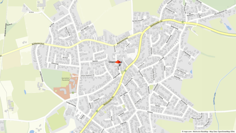 Projektgrundstück in Varel – Obenstrohe| ca. 1.700 m² geplante Wohnfläche - Geolyzer Kartenausschnitt (49576)