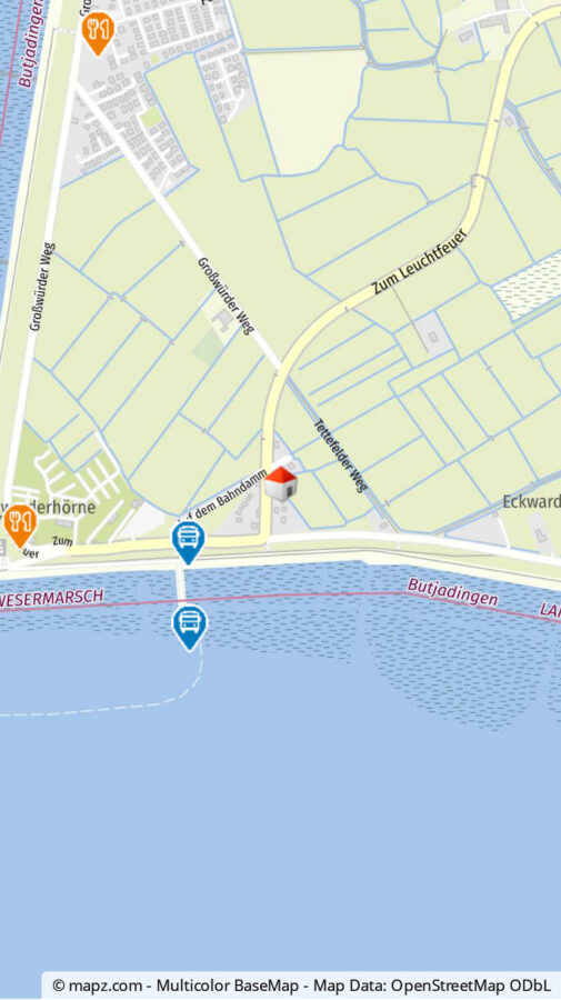 Ferienhaus-Ensemble in Traumlage – Ihr privates Paradies an der Nordsee mit Top-Rendite - Geolyzer Kartenausschnitt (35572)