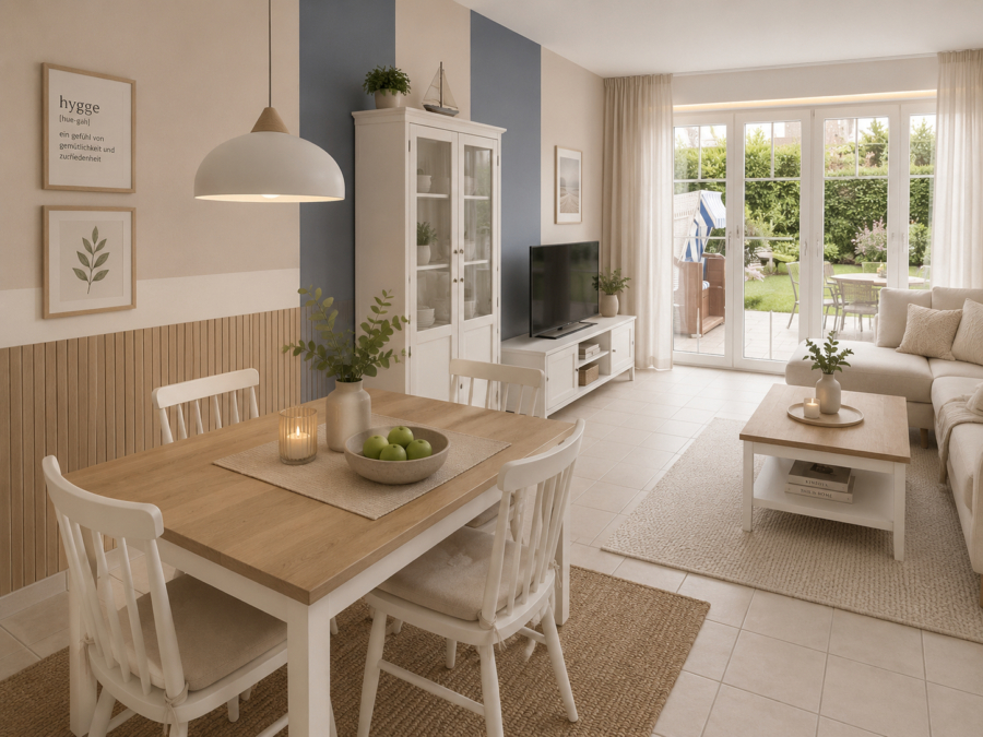 Nur wenige Schritte zum Meer: Charmantes Reihenmittelhaus im Nordseebad Dangast - Virtuell eingerichtet (45881)