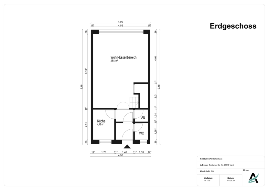 Nur wenige Schritte zum Meer: Charmantes Reihenmittelhaus im Nordseebad Dangast - EG (45906)