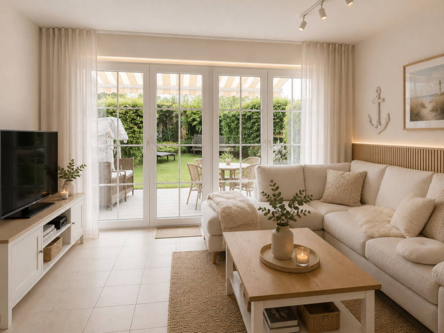 Nur wenige Schritte zum Meer: Charmantes Reihenmittelhaus im Nordseebad Dangast - Virtuell eingerichtet (45883)