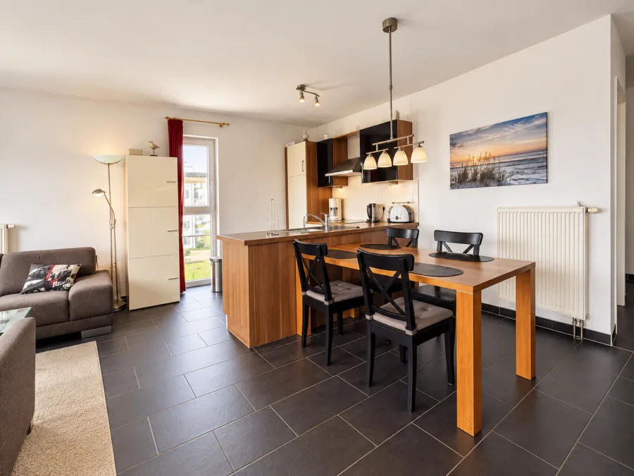 Meer, Strand & Erholung ganz nah- Ferienwohnung 51.3.S im Nordsee Park Schillig - Wohn-Esszimmer mit Küche (50006)