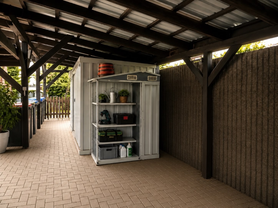 Bekanntes Gastronomieobjekt „Mamma Mia“ in Dangast – Wohnen und Arbeiten unter einem Dach - Carport/ Abstell (virtuell aufgeräumt) (46115)