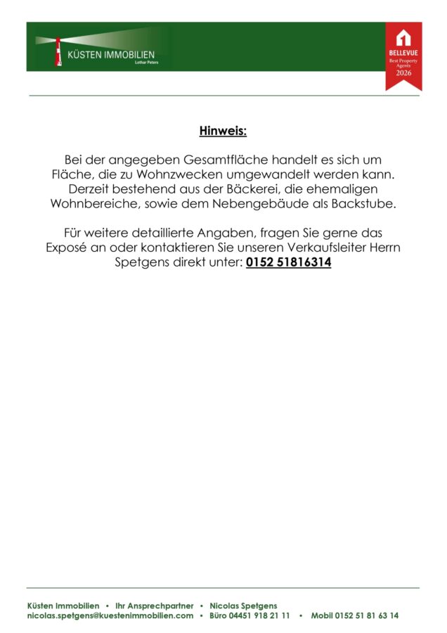 Wohnhaus-Gewerbe-Baugrundstück - Viel Gestaltungspotenzial! - Hinweis (43558)
