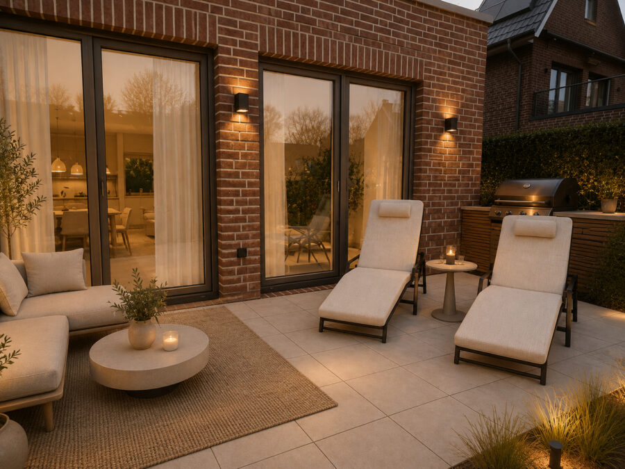 Ferienwohnung in Dangast–ca.5% Rendite! Kapitalanlage mit Eigennutzung an der Nordsee! Nr. 45 WE 2 - Terrasse - virtuell erstellt (43046)