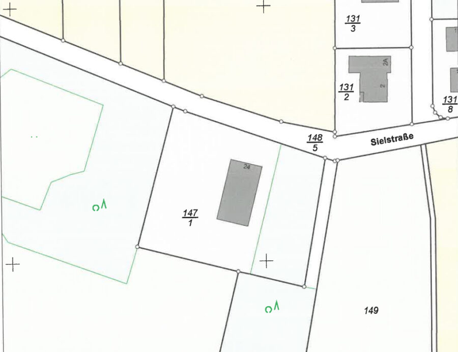 Bauvorhaben in Dangast mit denkmalgeschütztem Bestandsgebäude - Flurkarte (43171)