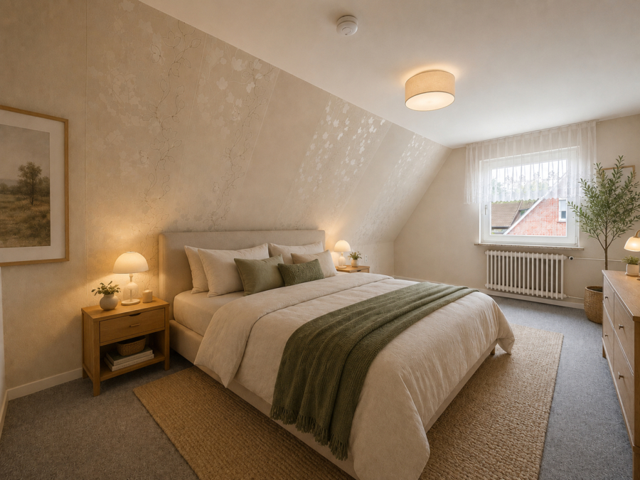Familienfreundliches Einfamilienhaus in Dangastermoor! - Schlafzimmer - virtuell eingerichtet (45932)