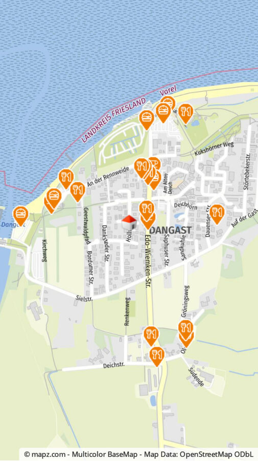 Reihenendhaus im Herzen von Dangast - Geolyzer Kartenausschnitt (34393)