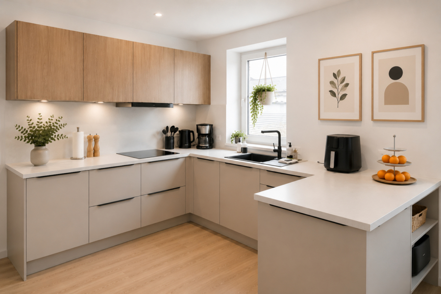 ***Nordsee erleben & profitieren*** Ferienwohnung im Nordsee Park Dangast- Haus 44 WG 1 - Küche - virtuell erstellt (48405)