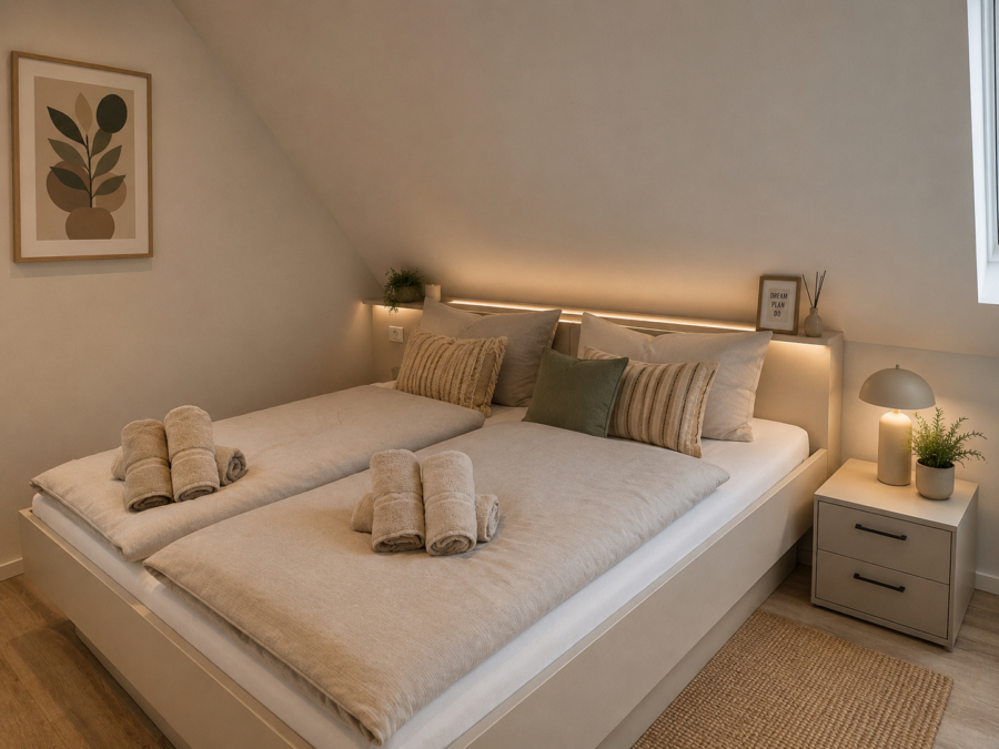 ***Nordsee erleben & profitieren*** Ferienwohnung im Nordsee Park Dangast- Haus 44 WG 1 - Schlafzimmer 2 - virtuell erstellt (48407)