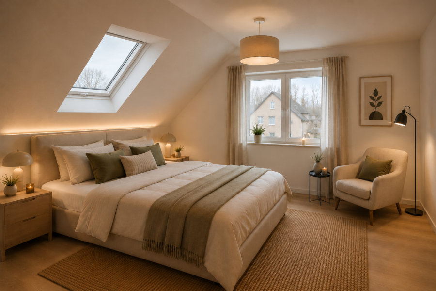 ***Nordsee erleben & profitieren*** Ferienwohnung im Nordsee Park Dangast- Haus 44 WG 1 - Schlafzimmer 1 - virtuell erstellt (48409)
