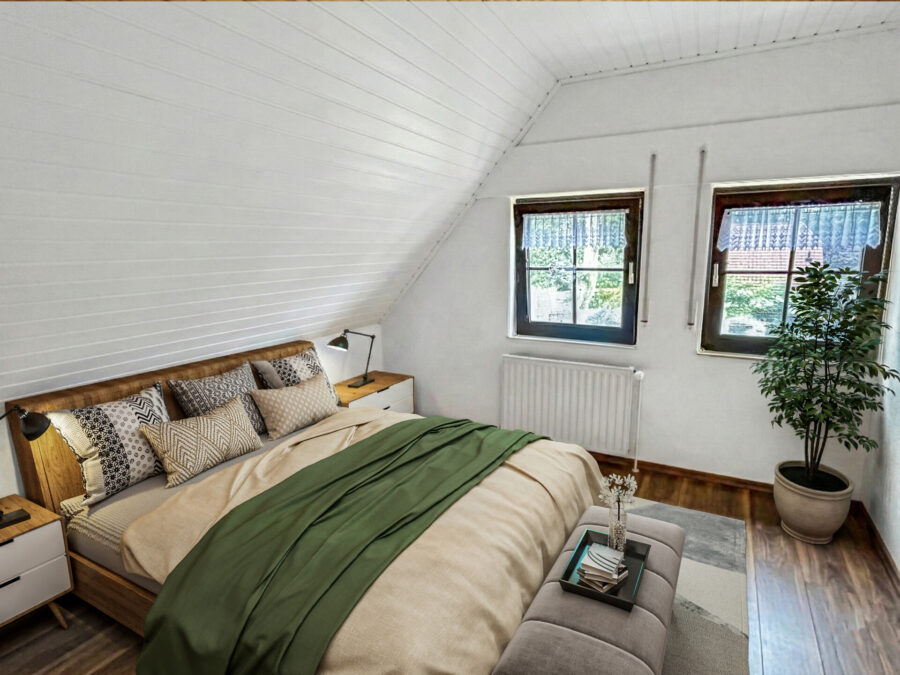 Zeitloser Klassiker - Reihenhaus im Nordseebad Dangast! - Bezugsfrei ab 01.02.2026 - Virtual Staging - Schlafzimmer (36492)
