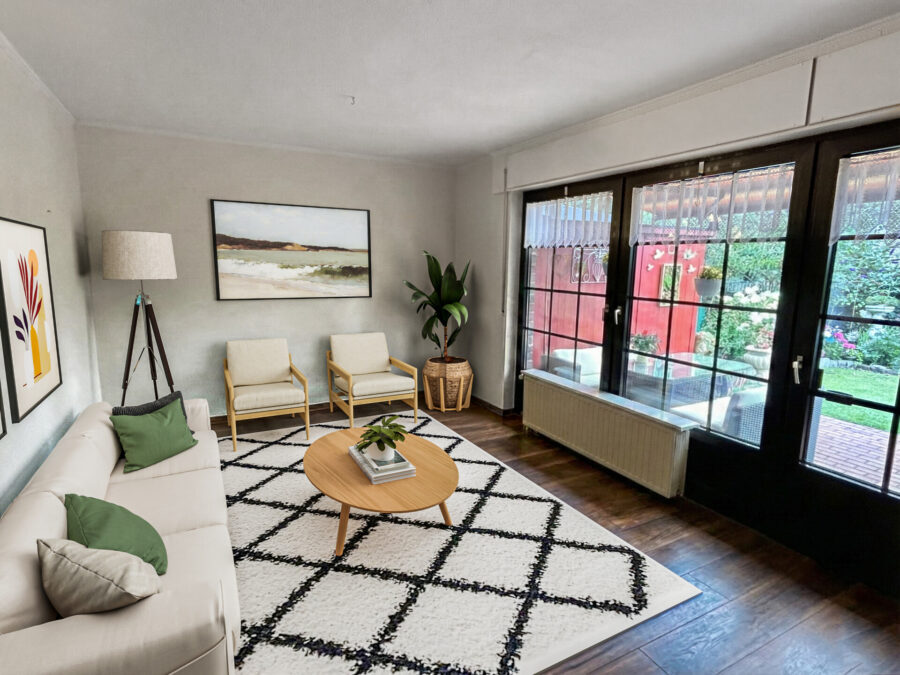 Zeitloser Klassiker - Reihenhaus im Nordseebad Dangast! - Bezugsfrei ab 01.02.2026 - Virtual Staging - Wohn- und Essbereich (36486)