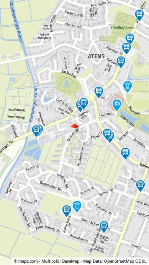 Helle, modernisierte Wohnung mit Balkon- Ihr neues Zuhause in Nordenham - Geolyzer Kartenausschnitt (34480)