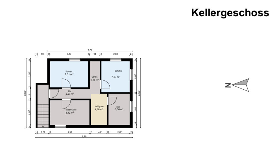 Traumhaftes Grundstück mit Altbestand - Top Lage vom Nordseebad Dangast - Kellergeschoss (43510)