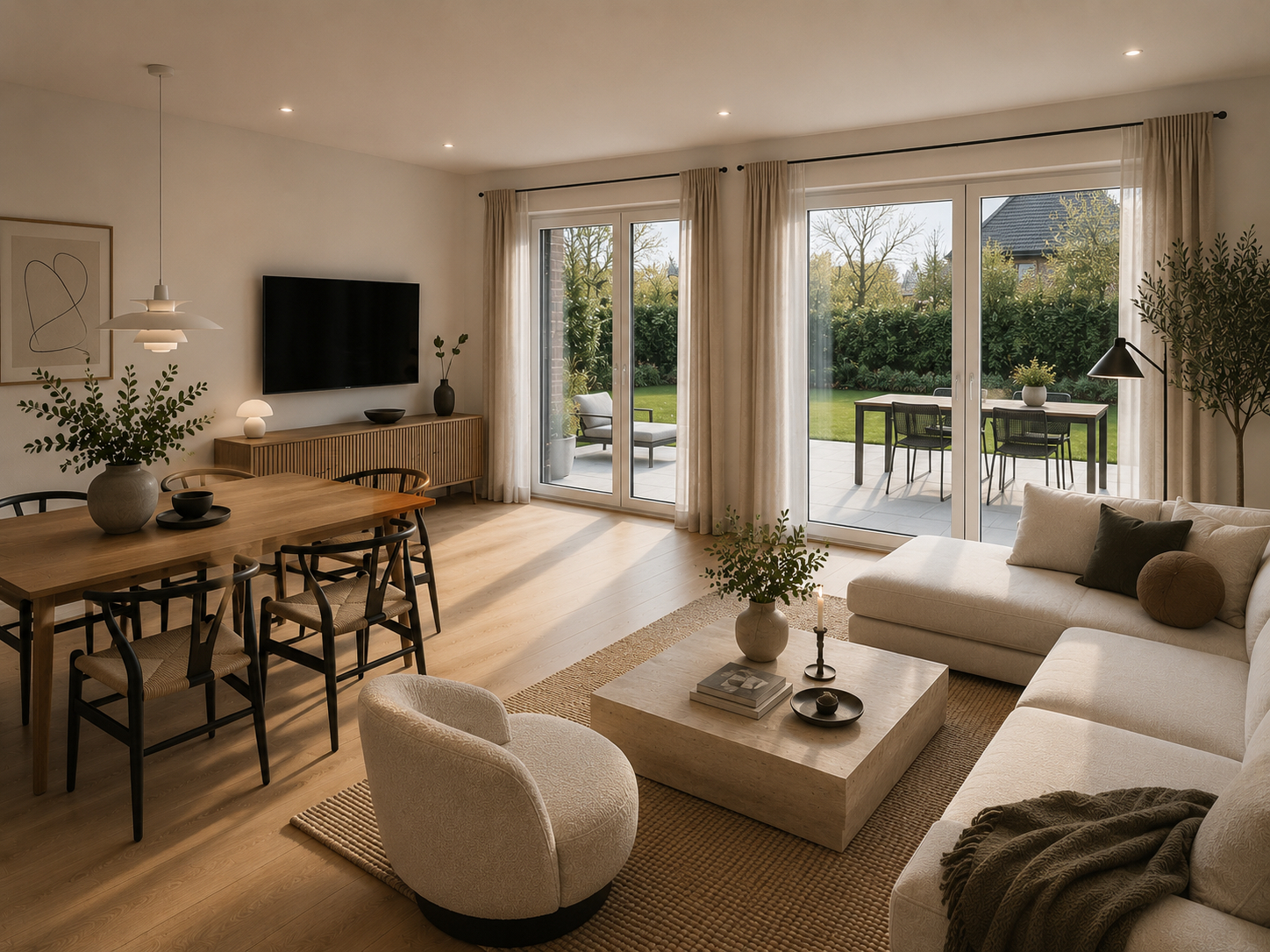 Wohnzimmer - virtuell erstellt