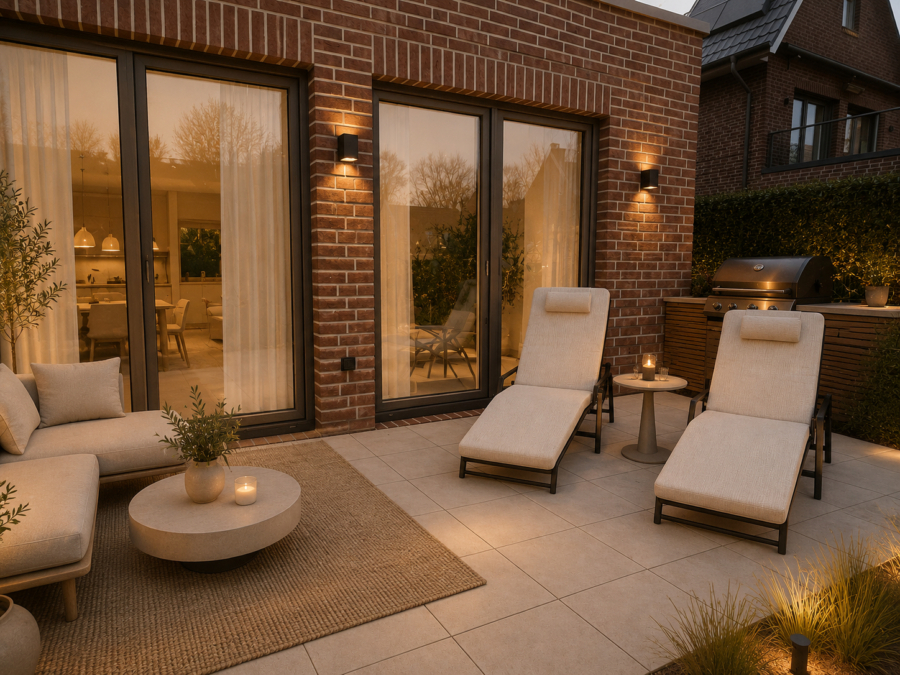 *** Ihr Lieblingsplatz*** Exklusive Ferienwohnung im Nordsee Park Dangast Haus 45 WG 2 - Terrasse - virtuell erstellt (48454)