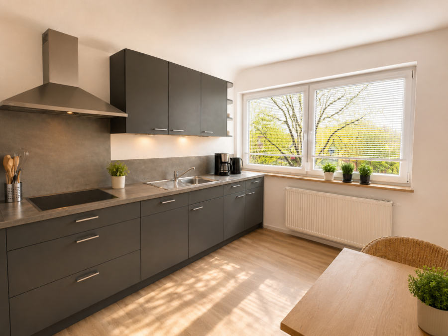 Zweifamilienhaus mit vermieteten Wohneinheiten auf großzügigem Grundstück - Küche (45839)