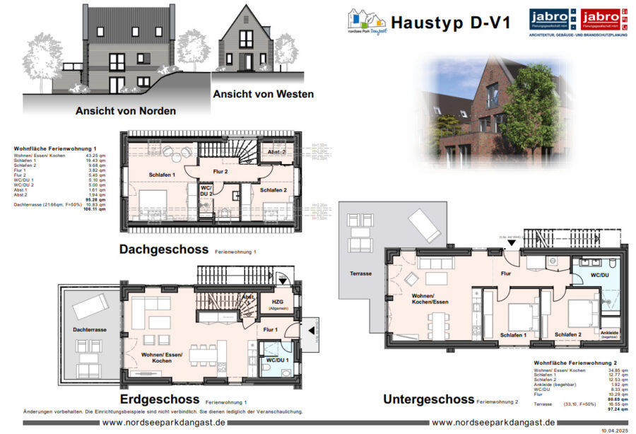 Wohnen mit Stil - Zwei Neubauhäuser mit vier Wohneinheiten - Verkaufsplan (34376)