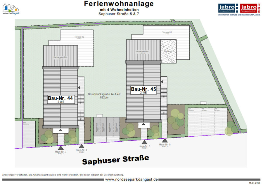 Wohnen mit Stil - Zwei Neubauhäuser mit vier Wohneinheiten - Lageplan (34377)