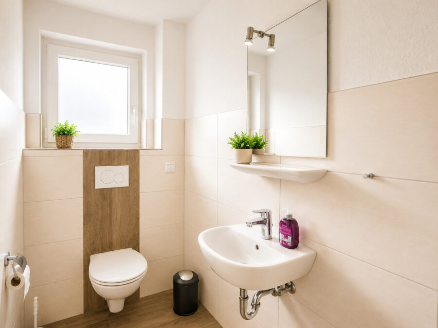 Exklusives Ferienhaus im Ferienpark Sehestedt - Gäste-WC (41808)