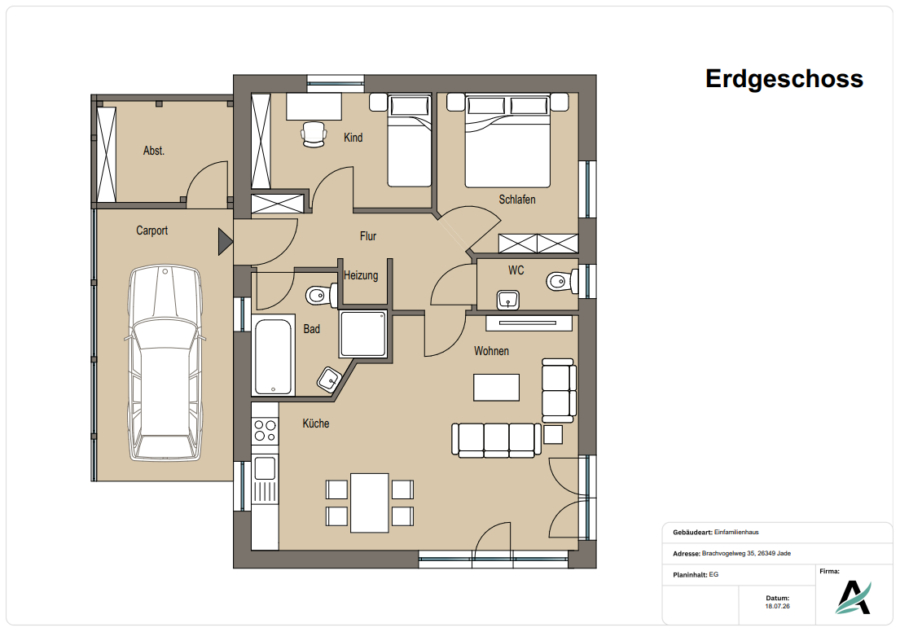 Ihr Nordsee-Rückzugsort – Ferienhaus für Selbstnutzer und Feriengäste - Grundriss (46158)