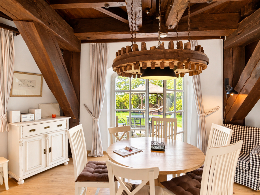 Einzigartige Ferienimmobilie- historische Mühle in Westerbur - Essbereich (49377)
