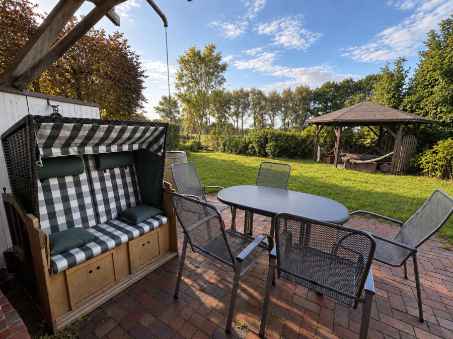 Einzigartige Ferienimmobilie- historische Mühle in Westerbur - Terrasse (49387)