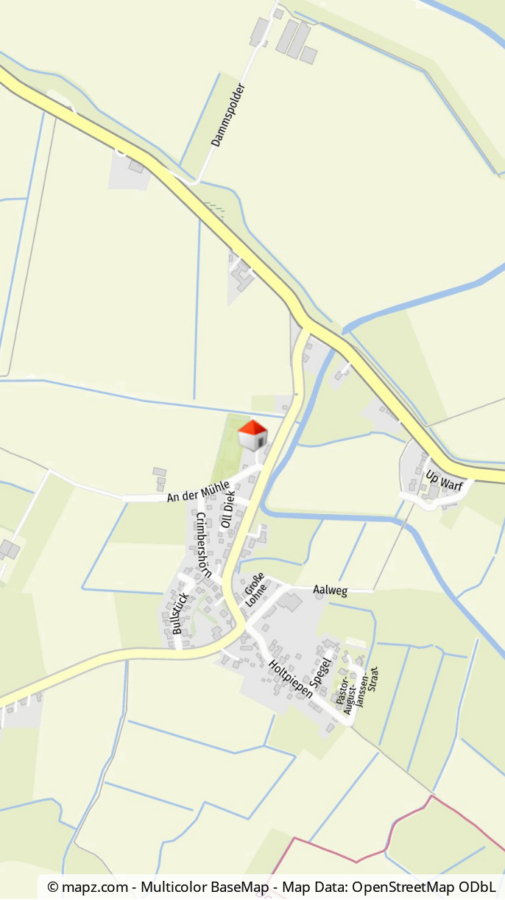 Einzigartige Ferienimmobilie- historische Mühle in Westerbur - Geolyzer Kartenausschnitt (49392)