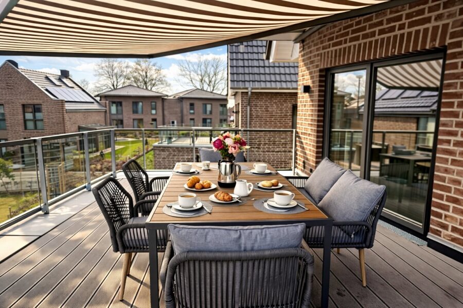 Investieren, Entspannen und Profitieren – Ihre Ferienimmobilie im Nordsee Park Dangast Haus-Nr.: 42 - Balkon (41555)