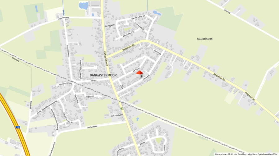 Idyllische Familienoase in Dangastermoor - Lageplan (46631)