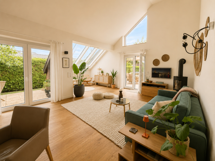 Idyllische Familienoase in Dangastermoor - Wohn- und Essbereich (46610)