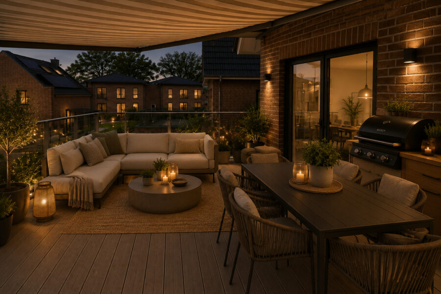 Kapitalanlage am Meer: Neubau-Ferienwohnung im Nordsee Park Dangast! Nr. 45 WE1 - Dachterrasse - virtuell erstellt (43054)