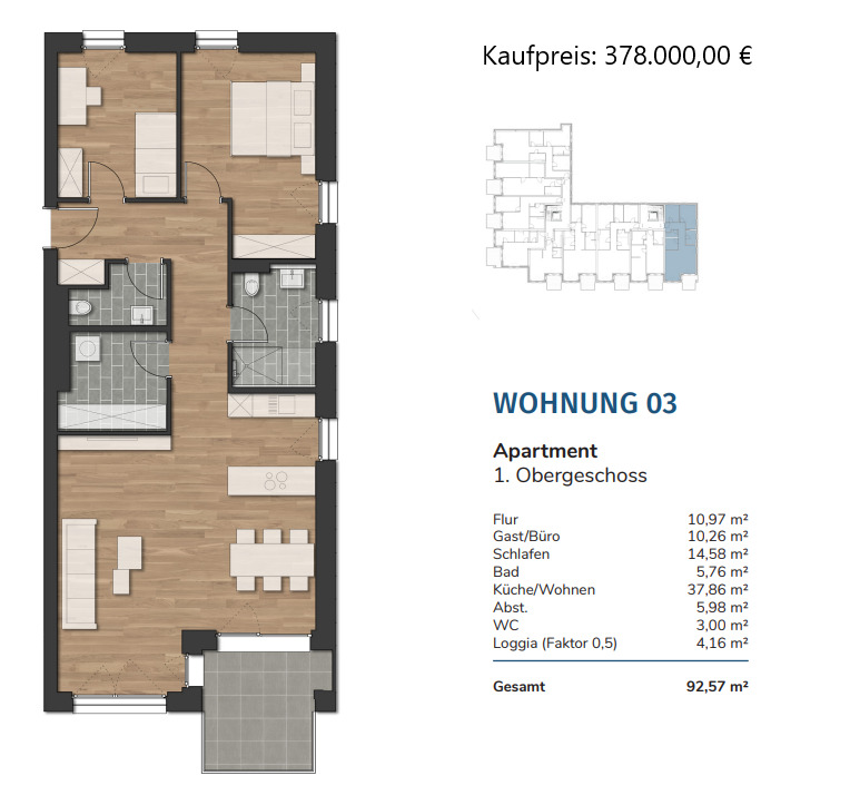 Steuersparmodell - Eigentum schaffen - Kapitalanleger aufgepasst! HAVENCITY - Modernes Wohnen in unmittelbarer Nähe zum Südstrand - WE 3 (34506)