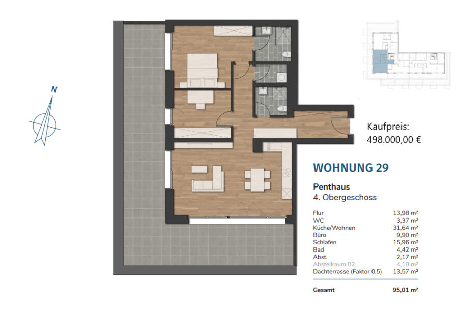 Steuersparmodell - Eigentum schaffen - Kapitalanleger aufgepasst! HAVENCITY - Modernes Wohnen in unmittelbarer Nähe zum Südstrand - WE 29 (34520)