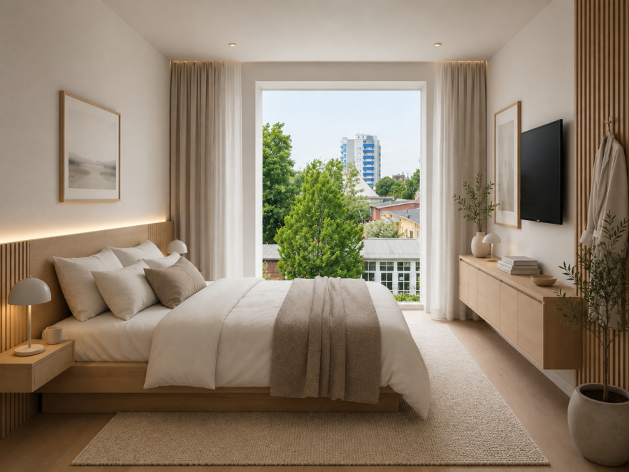 Steuersparmodell – HAVENCITY – Modernes Wohnen in unmittelbarer Nähe zum Südstrand - Whg. 18 - virtuell eingerichtet (45794)