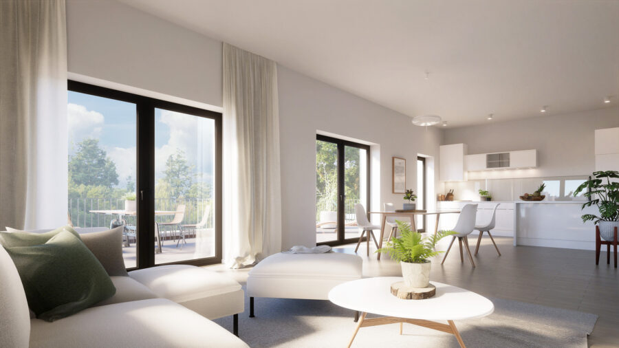 Wohnen am Urwald - 17 moderne Eigentumswohnungen in Neuenburg- kaufen oder mieten - Bild Hoppmann_Urwald_Innenraum (34672)